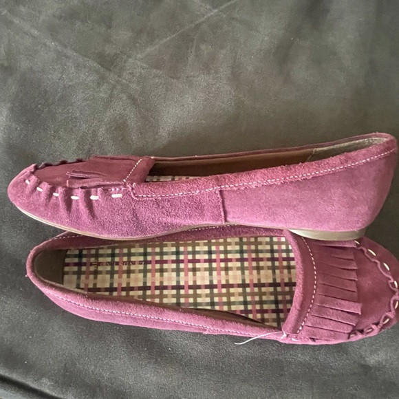 Lands End Suede Plum Flats - Picture 3 of 8